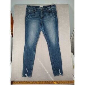 Buckle BKE Payton Jeans Womens 33x31.5 Mid Rise Skinny Denim Blue Distressed